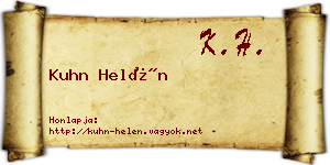 Kuhn Helén névjegykártya